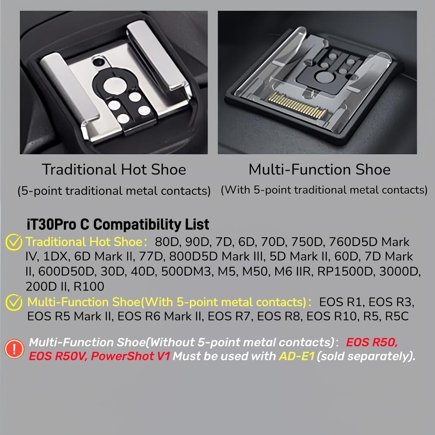 Flash TTL HSS 1/8000 Canon EOS M50 5D Mark 2.4G