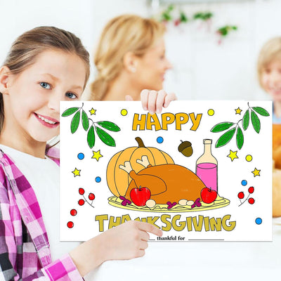 Manteles individuales para colorear 11x17pulg otoño niños