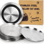Platos gatos acero inox antideslizantes 13oz 10pulg