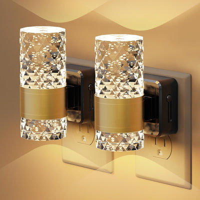 Luz nocturna enchufable pared 2 pzas sensor atardecer 3000K