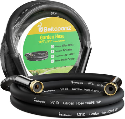 Manguera jardín 10ft x 5/8 adaptador hembra resistente