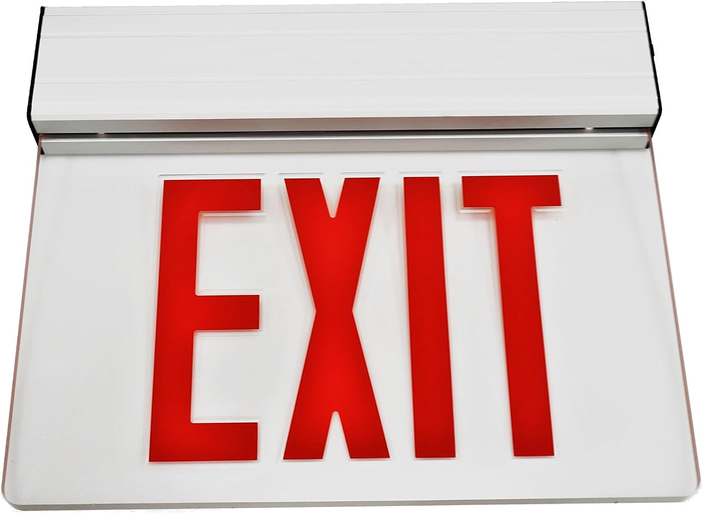 Señal LED emergencia transparente letras rojas