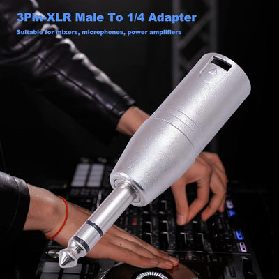 4 Adaptadores TRS a XLR 1/4pulg Macho