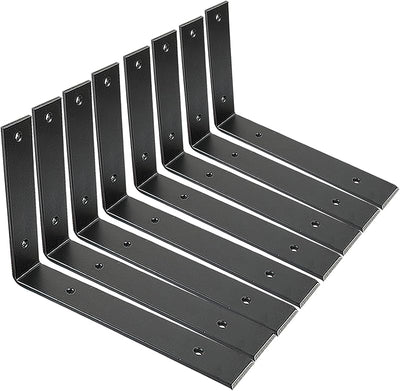Soportes estantes pared 10pulg resistentes metal negro
