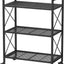 Estante metal 3 niveles con ruedas 23.6" estilo industrial