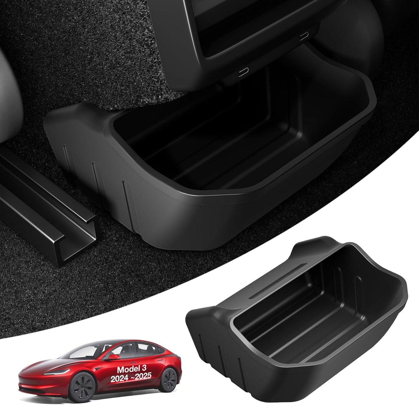 Organiz. consola trasera Tesla Model 3 2024-26
