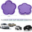 4 Pzas Posavasos Coche Flor PVC Antideslizante