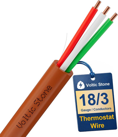 Cable termostato HVAC 18/3 OFC cobre sólido ETL CL3R