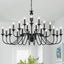 Candelabro negro 21 luces 49" para comedor y sala