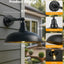 Luz granero cuello cisne 23pulg negro estilo industrial