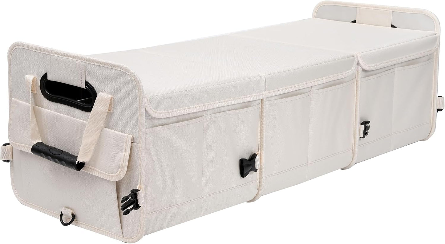 Organiz. maletero SUV camión sedán tapa plegable beige