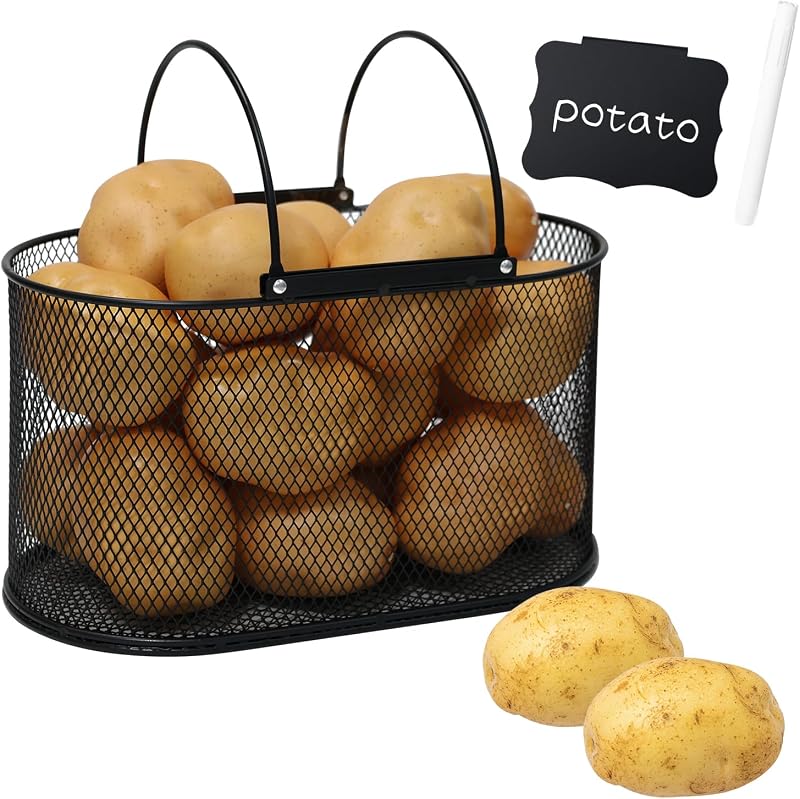Cesta metal para patatas y cebollas almacenamiento despensa