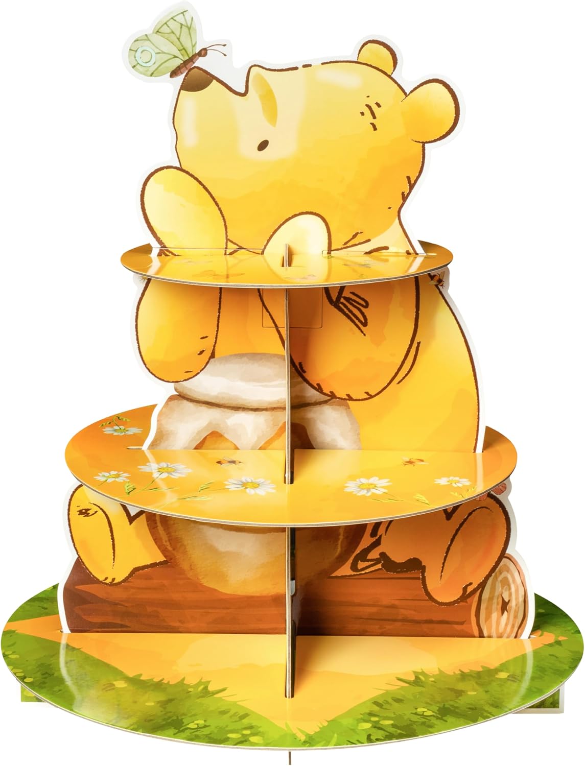 Soporte cupcakes 3 niveles tema Winnie para fiestas