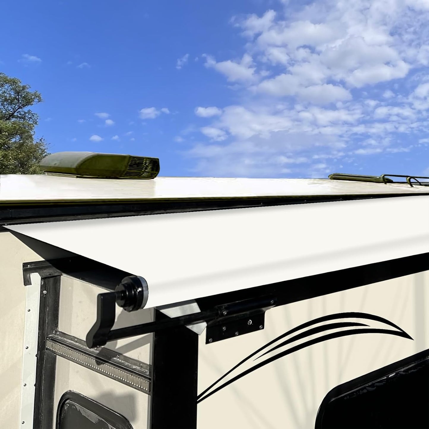 Toldo deslizante universal para caravanas 49x200" solo tela