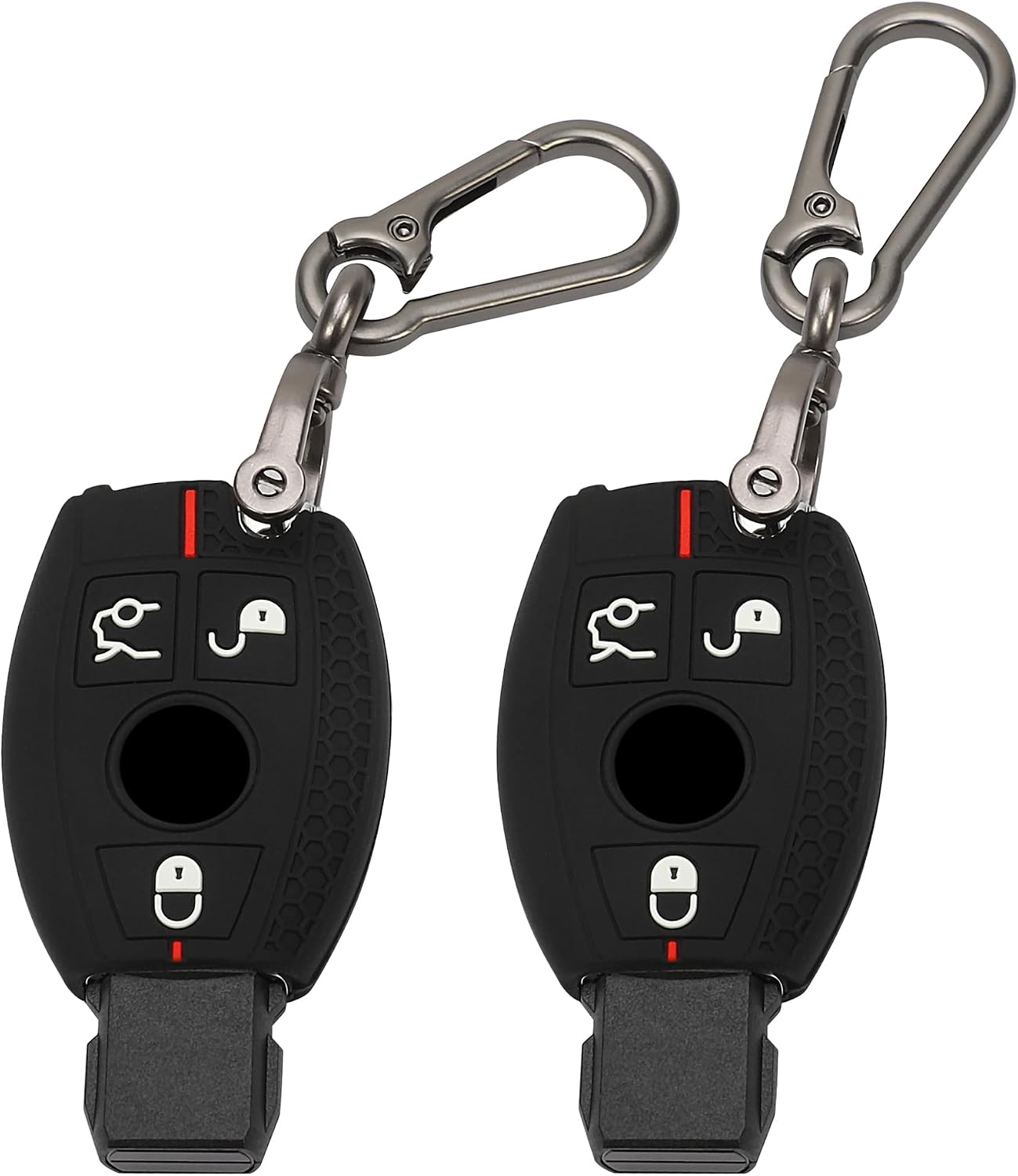 2 Fundas Llavero Mercedes Benz con 3 Botones Silicona