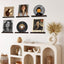6 Soportes Madera Discos Vinilo Acabado Nogal Pared