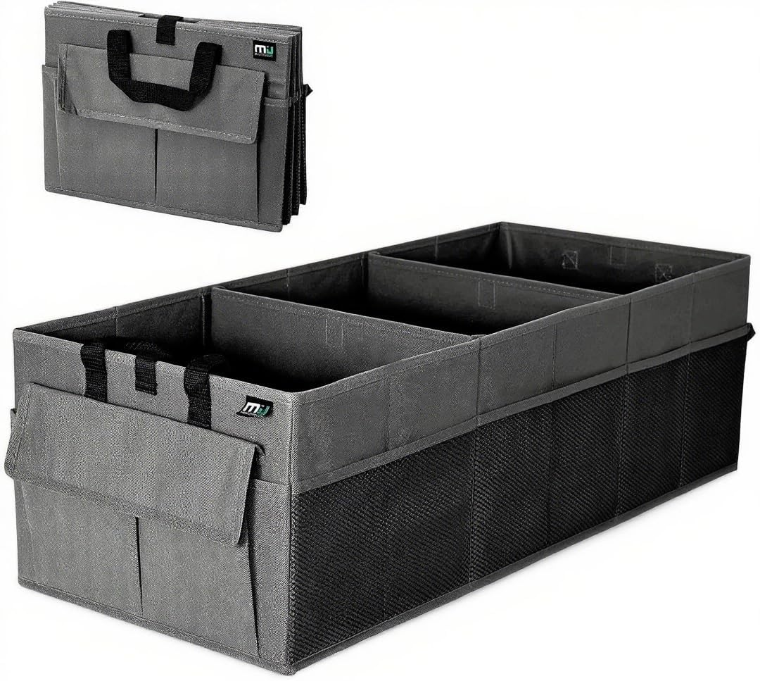 Organiz. maletero auto 12 bolsillos antiderrap plegable