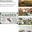 Letrero jardinería vintage texto inglés para hogar jardín