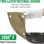 Escudo tubo titanio protector térmico escape 6x24pulg