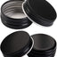 100 Tarros Aluminio 0.5oz con Tapa Rosca Viaje Negro