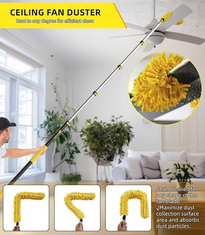 Limpiador aspas ventilador cepillo extraible poste acme
