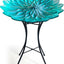 Bebedero pájaros vidrio 15pulg soporte metal