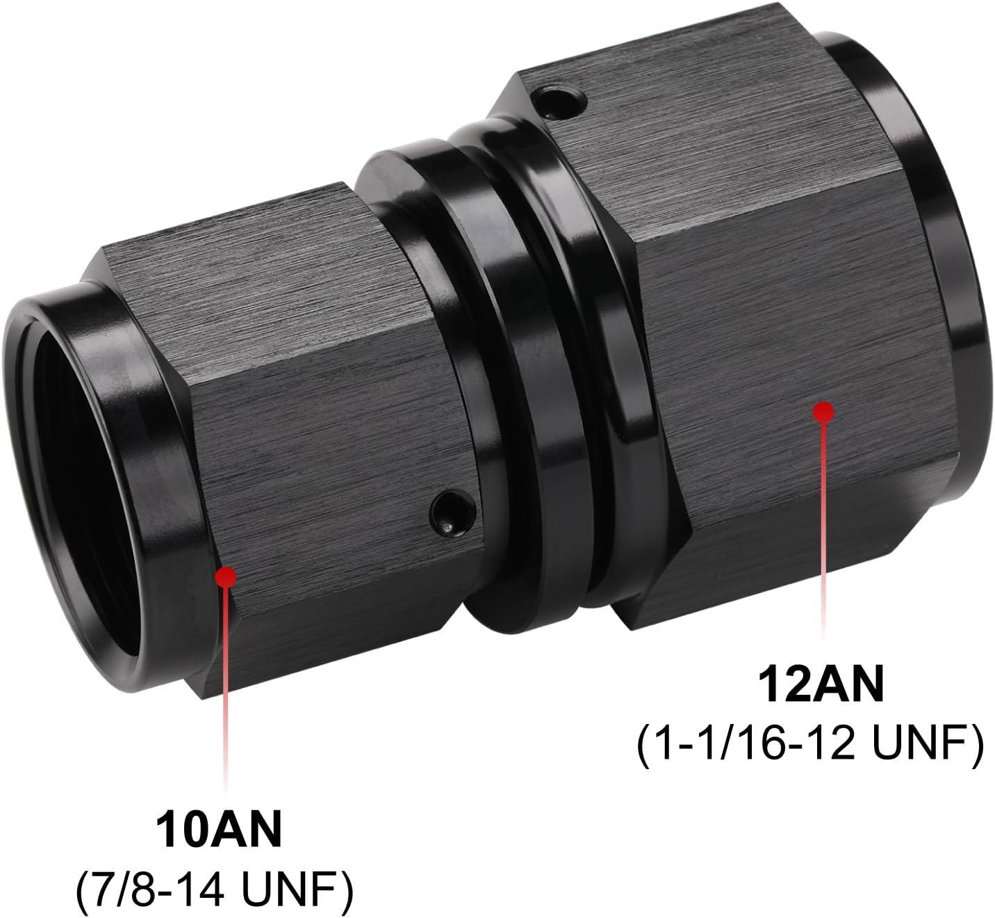 Acoplador aluminio negro 10AN a 12AN