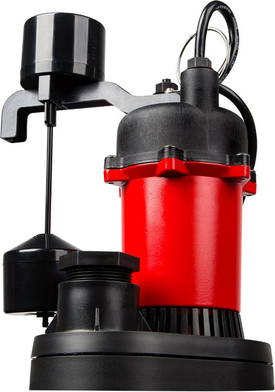 Bomba sumidero aluminio termoplástico 115V 1/2HP 8pies rojo