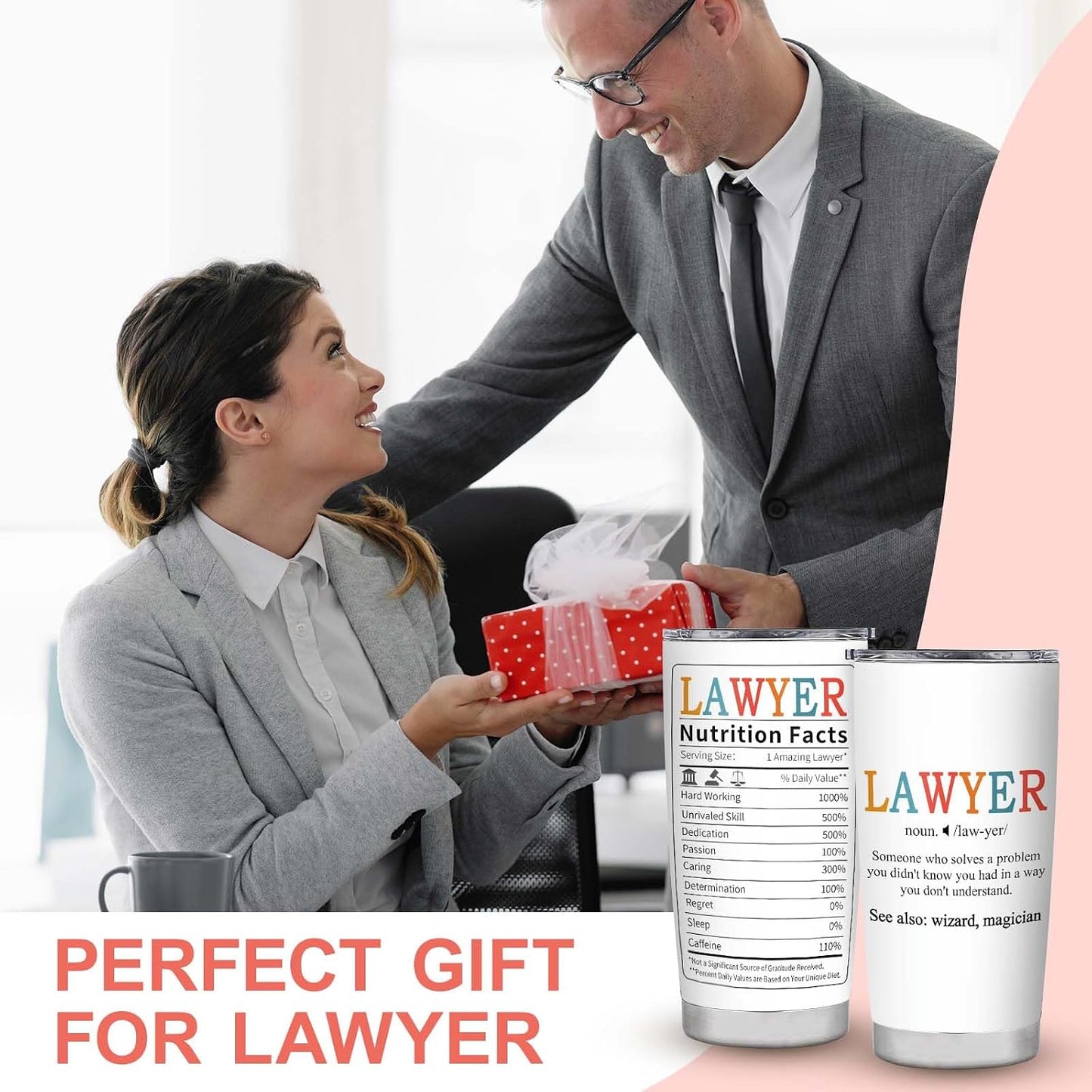 Vaso café regalo oficina 20oz para abogados hombres mujeres