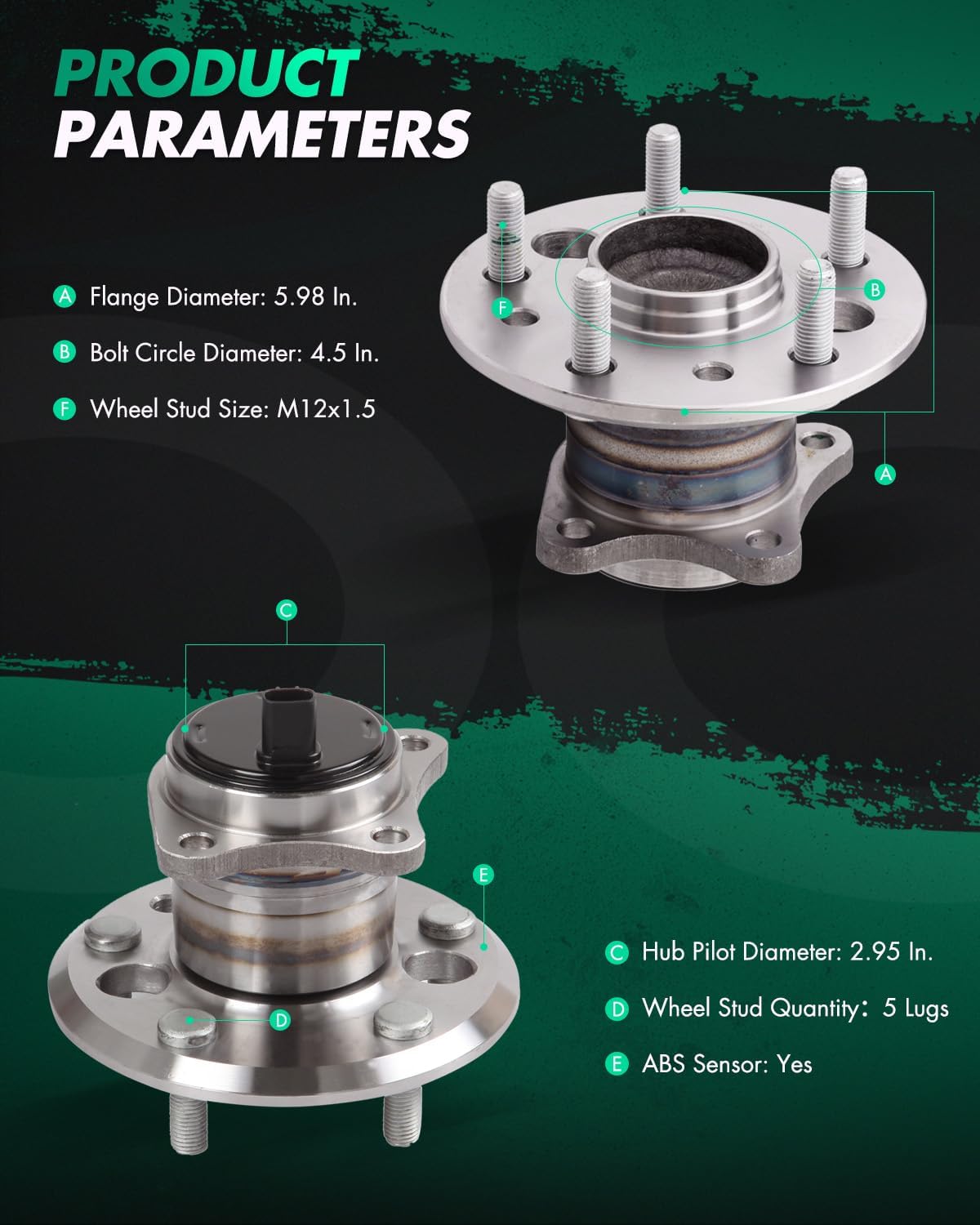 Set rodamientos cubo rueda Ford Escape 01-12