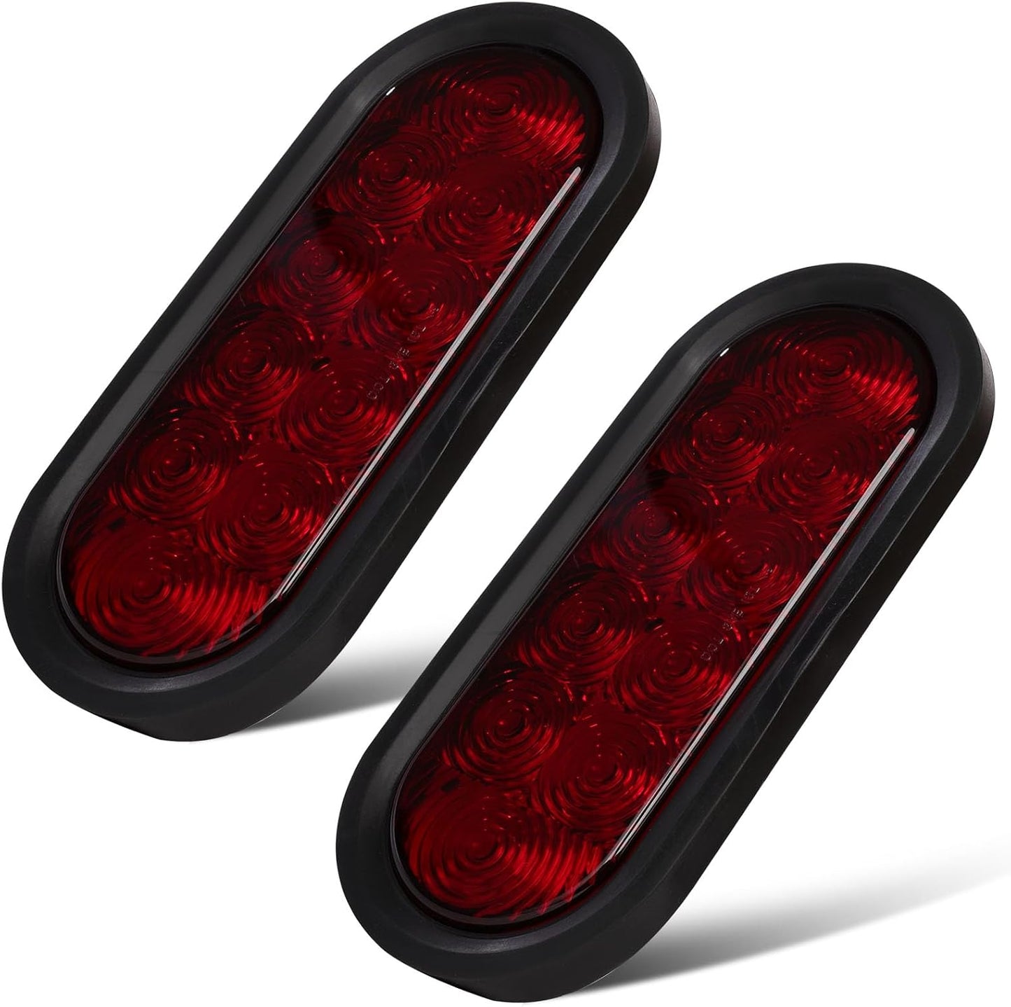 2 Luces Traseras LED Ovaladas 6" para Remolque