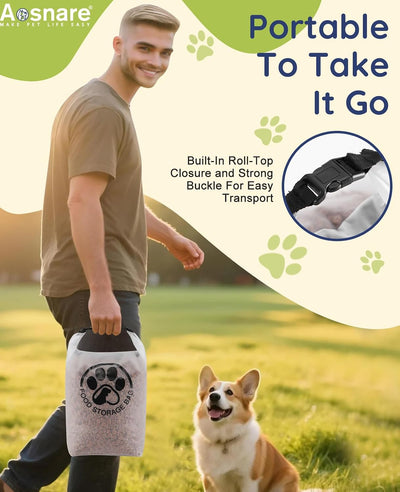 Bolsa almacenamiento comida perros viaje a prueba fugas
