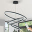Candelabro LED 3 anillos negro regulable con control remoto
