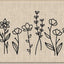 Tapete rústico flores 17x30" decorativo hogar patio