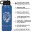 Botella agua acero inox doble pared popote 40oz azul