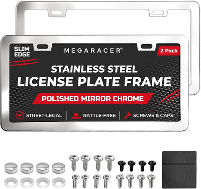 Set 2 Marcos Cromados para Placa Auto