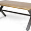 Mesa centro madera acacia acabado teca/metal rústico
