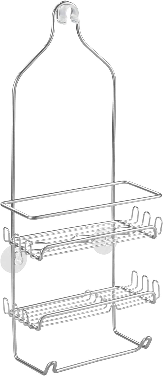Organiz. ducha colgante acero 9x4.5" plateado