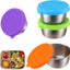 Caja salsa acero inox 1.5oz 4 Pzas reutilizables