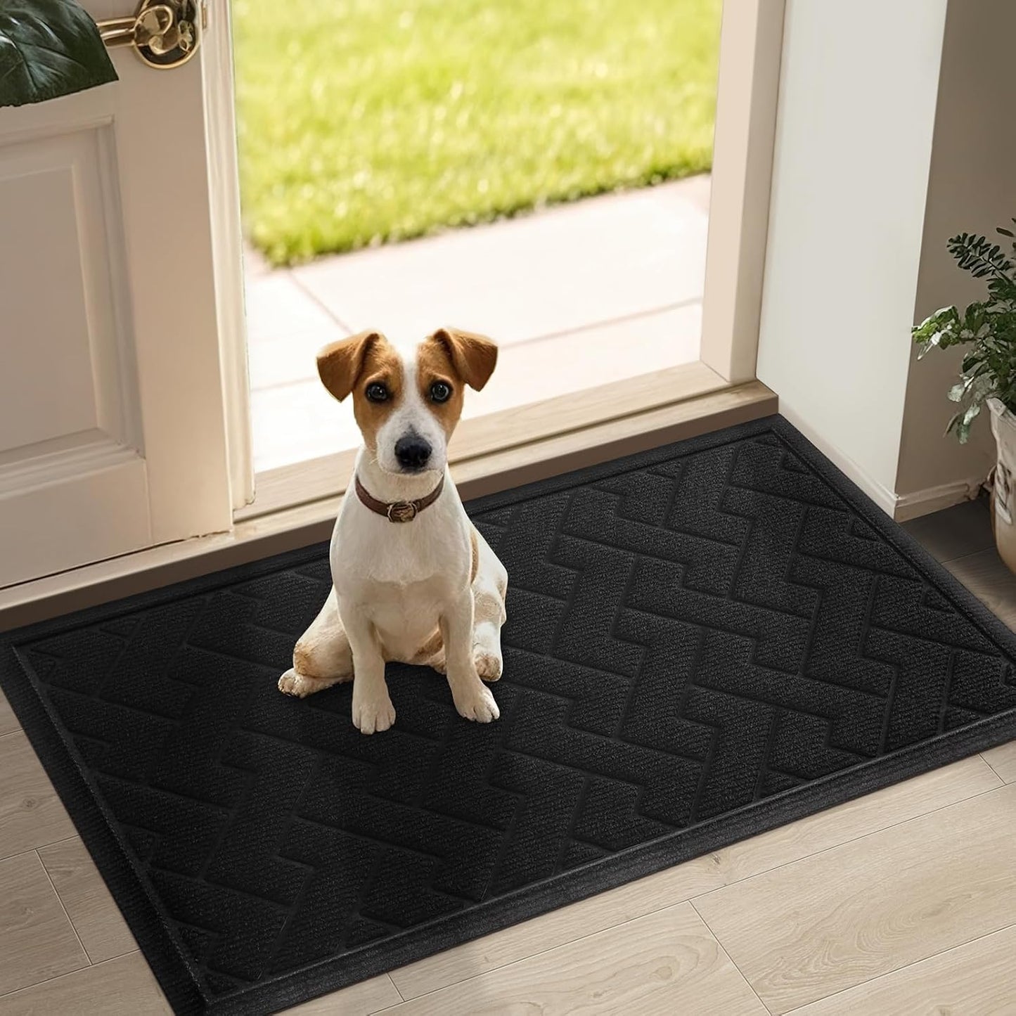 Tapete puerta entrada exterior absorbente antiderrap