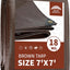 Lona resistente 7x7ft 18mil impermeable color marrón