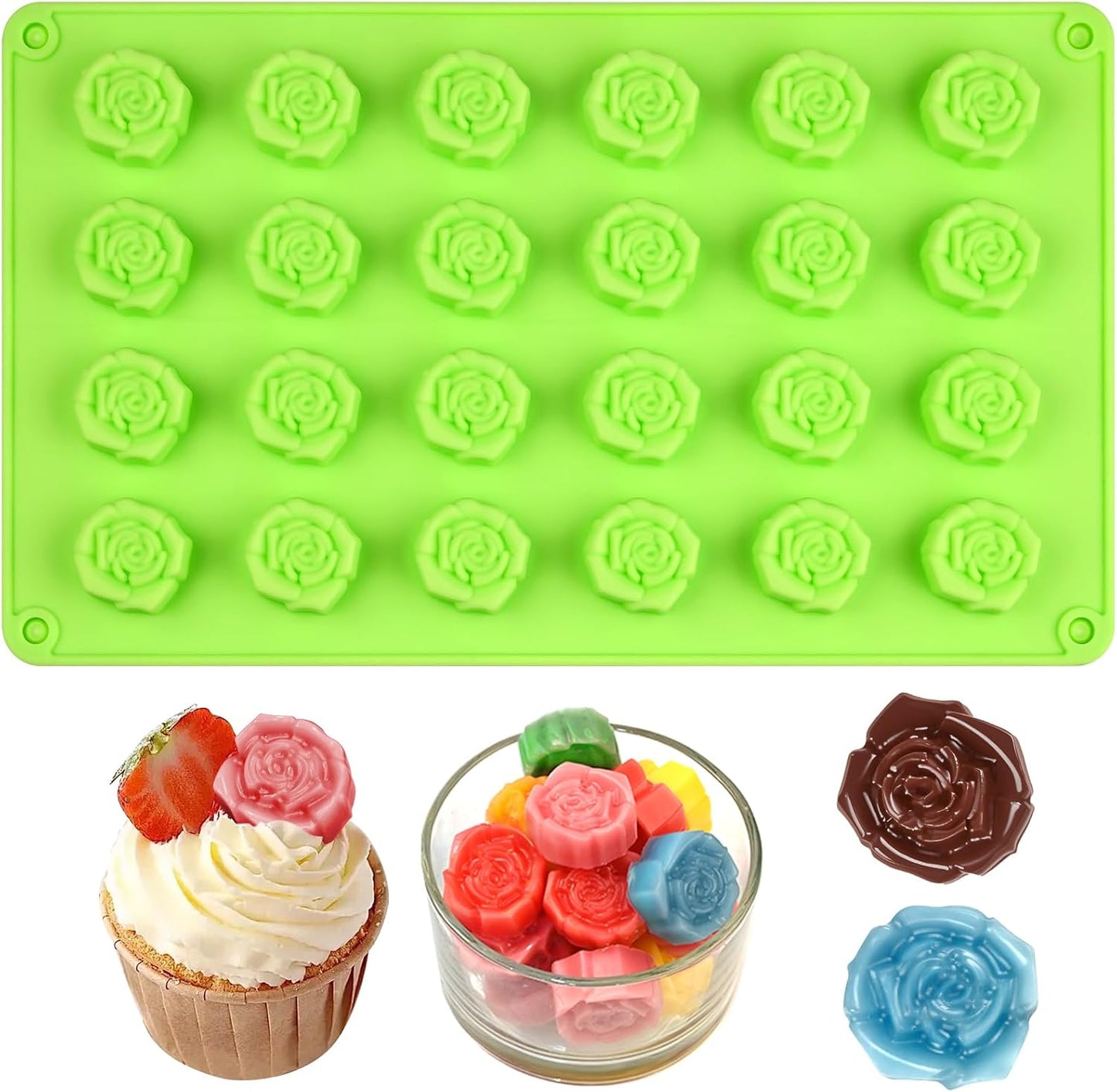 Molde silicona 24 cavidades antiadherente para chocolate