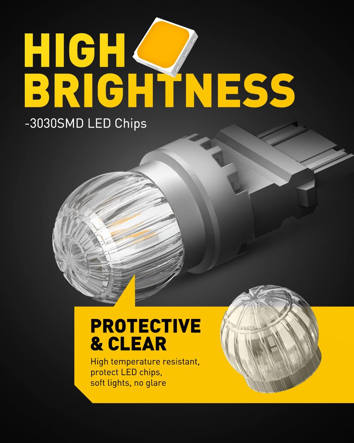 Foco LED ámbar 3157 señal giro intermitente