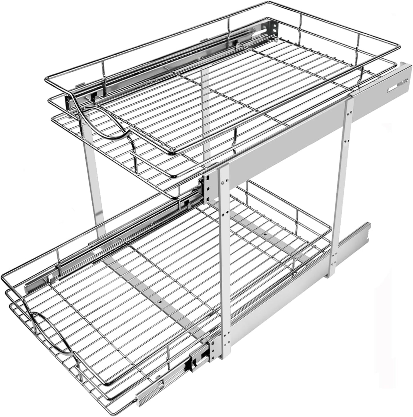 Organiz. gabinete 14x21" cajón 2 niveles cromado