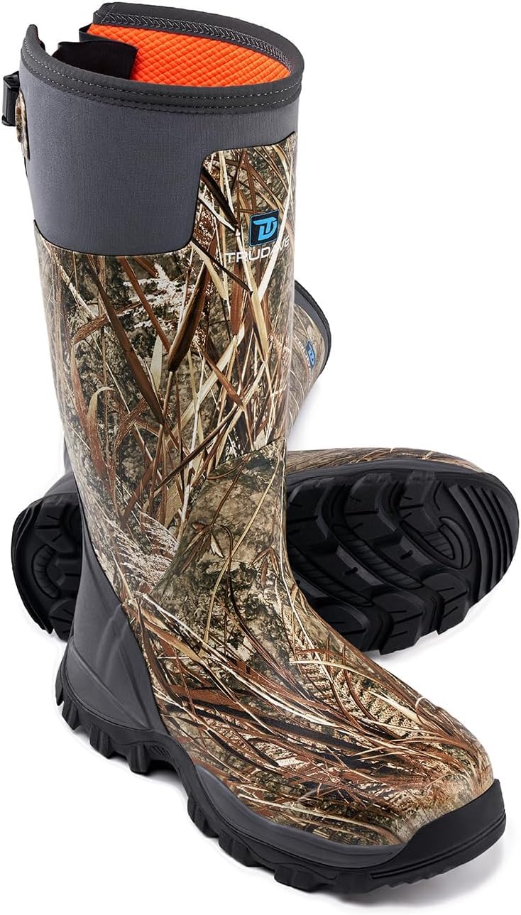 Botas caza hombre impermeables goma acero neopreno 5mm