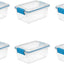Caja apilable plástico 7.5qt con tapa hermética transparente
