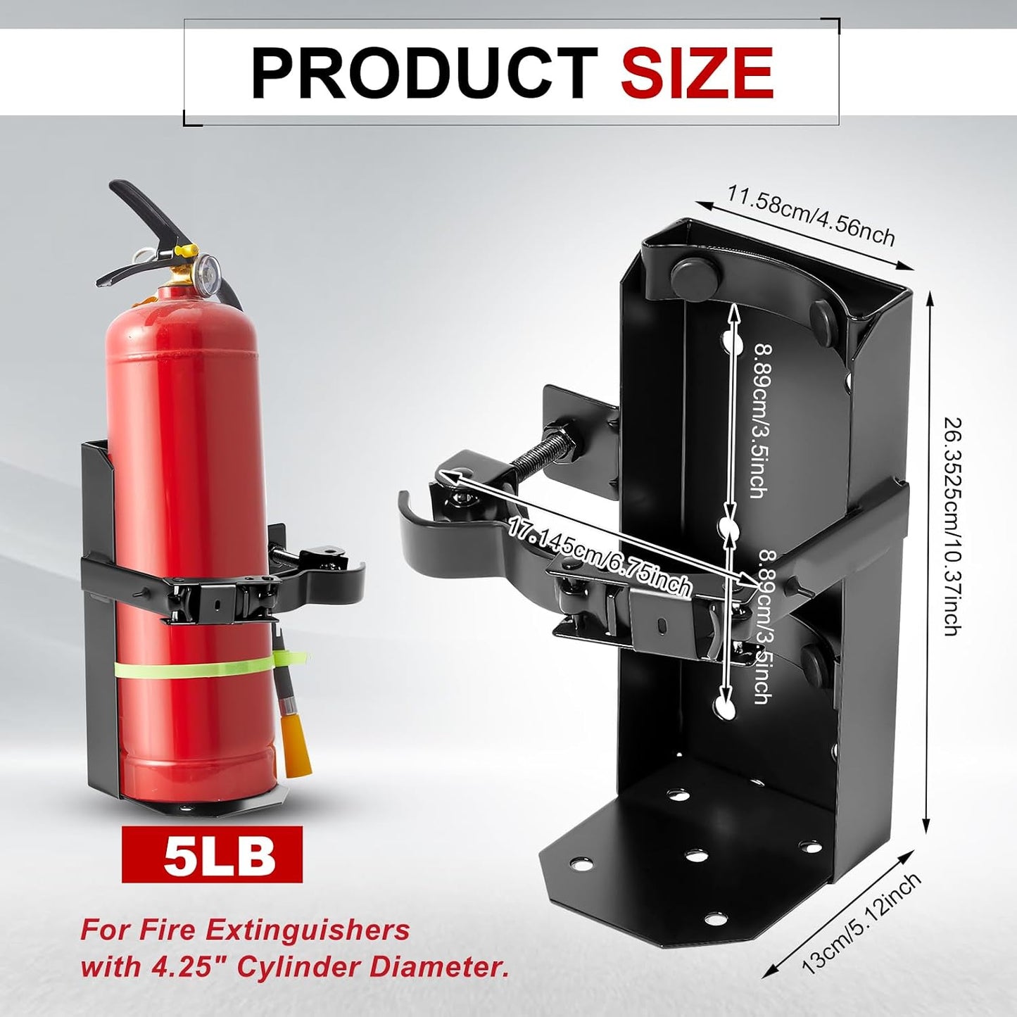 Soporte pared extintor incendios metal hogar coche
