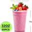 50 tazas plásticas con tapas y pajitas 32 oz para café helado y bebidas frías