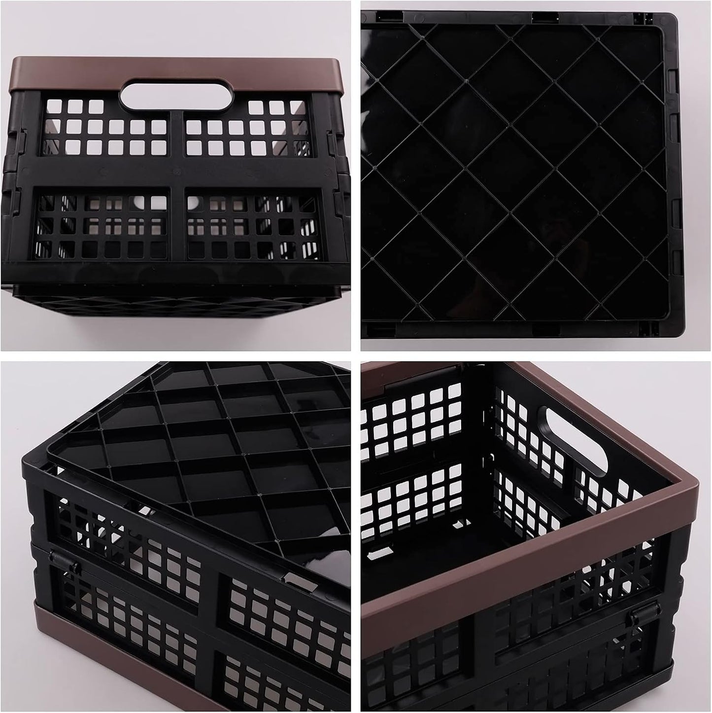 3 Cestas Plegables Plástico 15 L