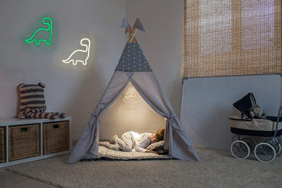 Letrero neón dinosaurio LED pared luz nocturna regalo